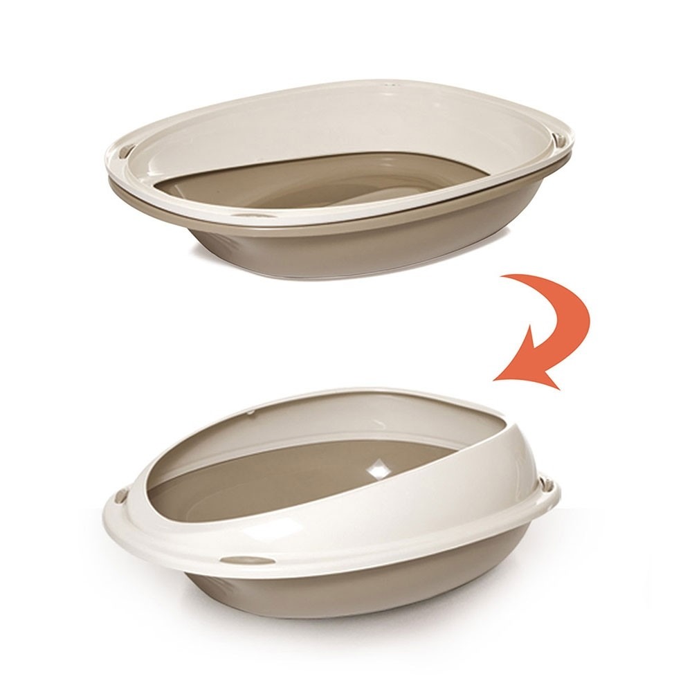 Georplast Shuttle Cat Litter Tray Grey PetPro.ae