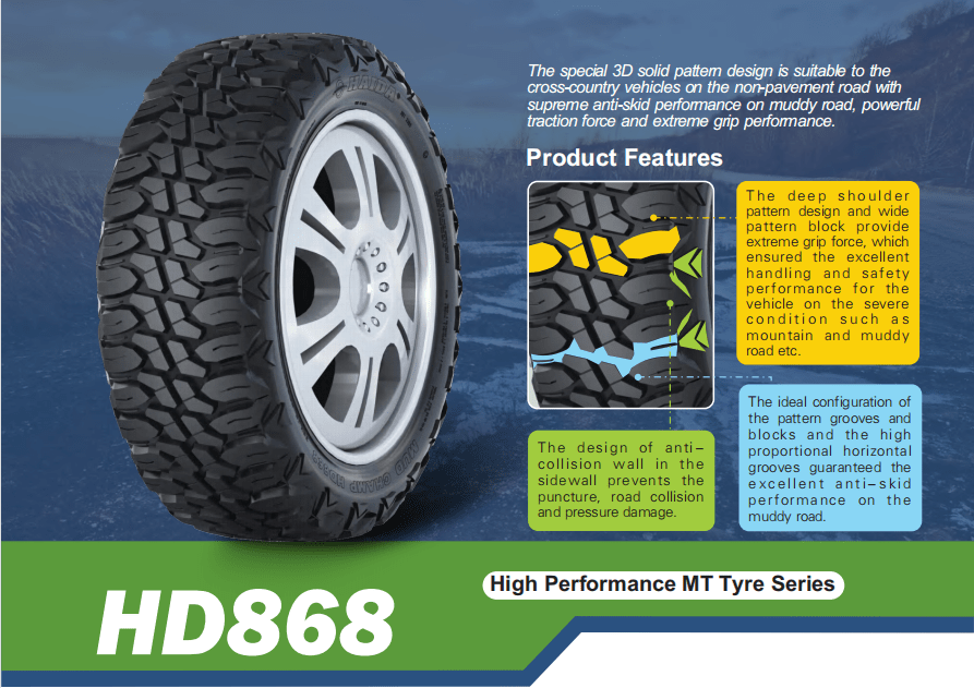 HD868 MT OFF ROAD TYRES HAIDA MILEKING RT TIRE Royo Tyre
