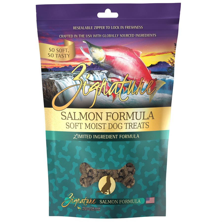 Zignature Salmon Soft Moist Treats for Dogs 4 oz