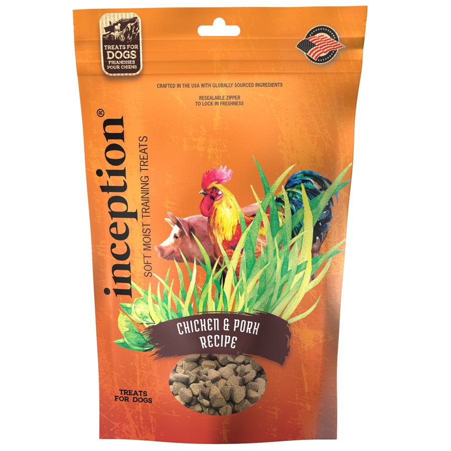 Inception Chicken & Pork Soft Moist Treat for Dogs 4 oz