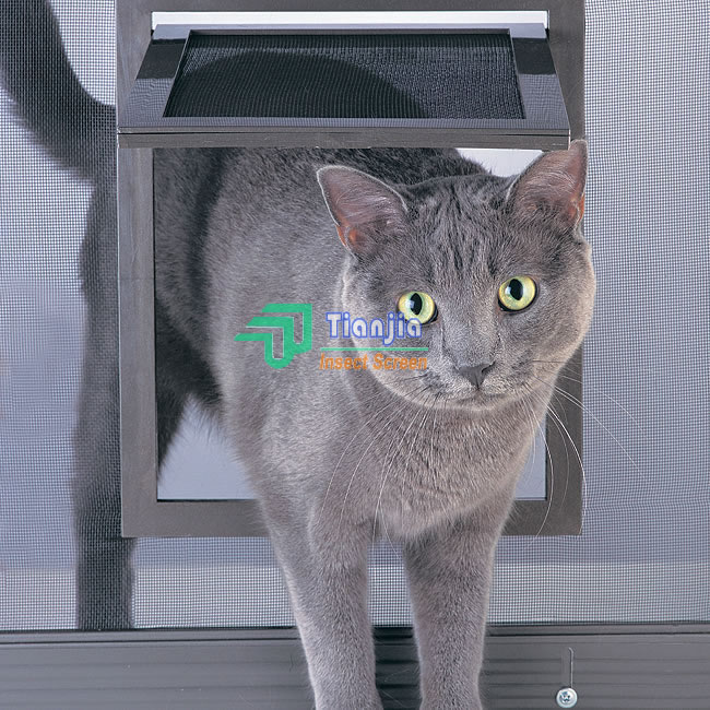 Plastic Mesh Cloth Screen Door for Cats and Pet Flap