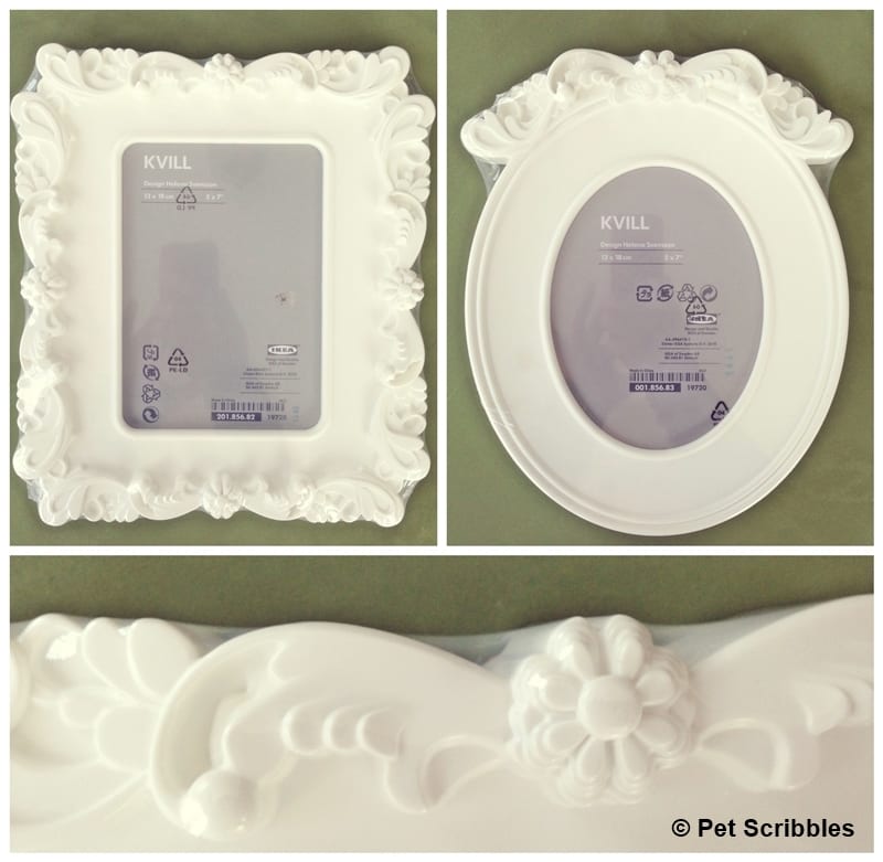 IKEA KVILL Frames from plastic to painted wood Pet Scribbles