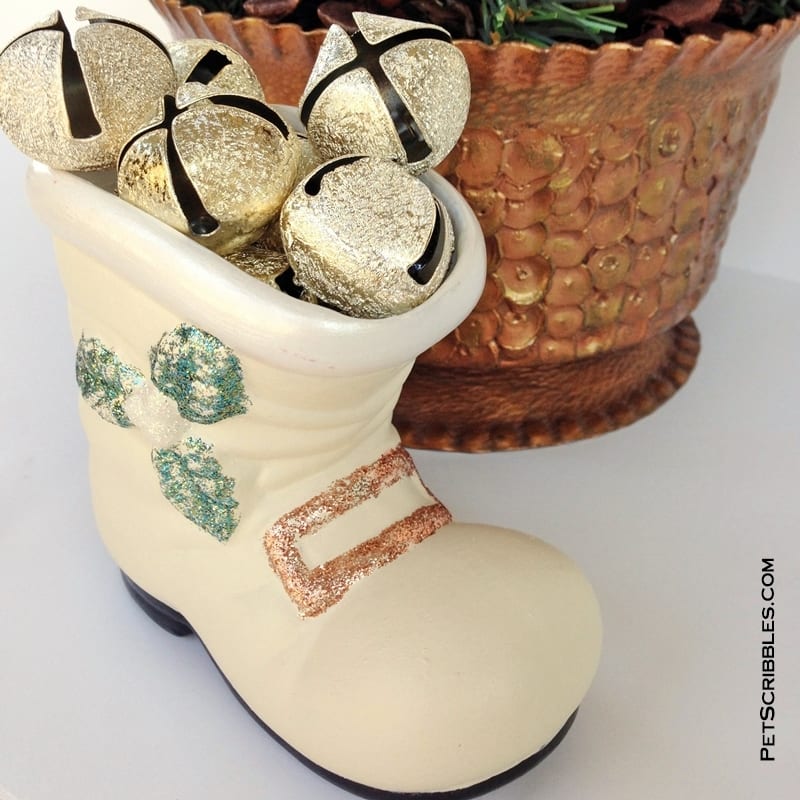 Christmas Santa Boot Garden Sanity by Pet Scribbles
