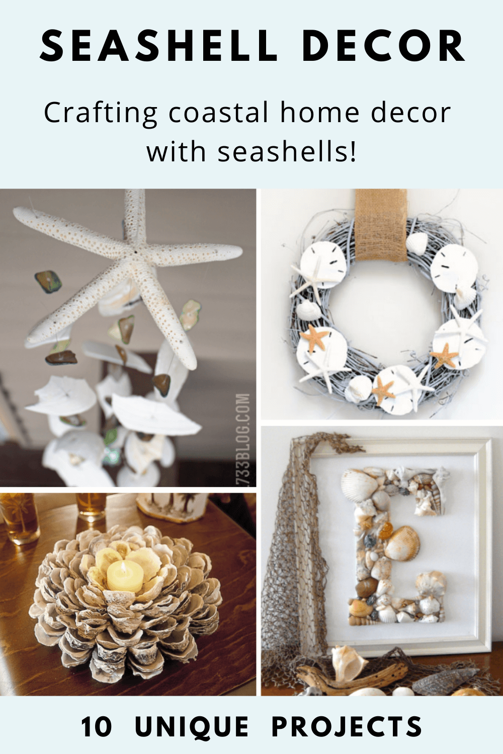 Seashell Decor 10 Easy DIYs Garden Sanity by Pet Scribbles
