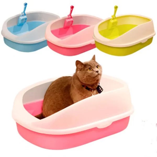 SemiEnclosed Cat Litter Box with Scoop Pet Zone BD