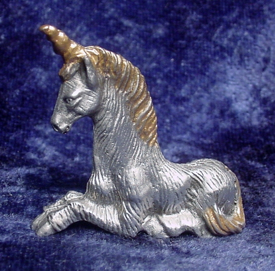 Pewter Unicorn and Pewter Pegasus Figurines
