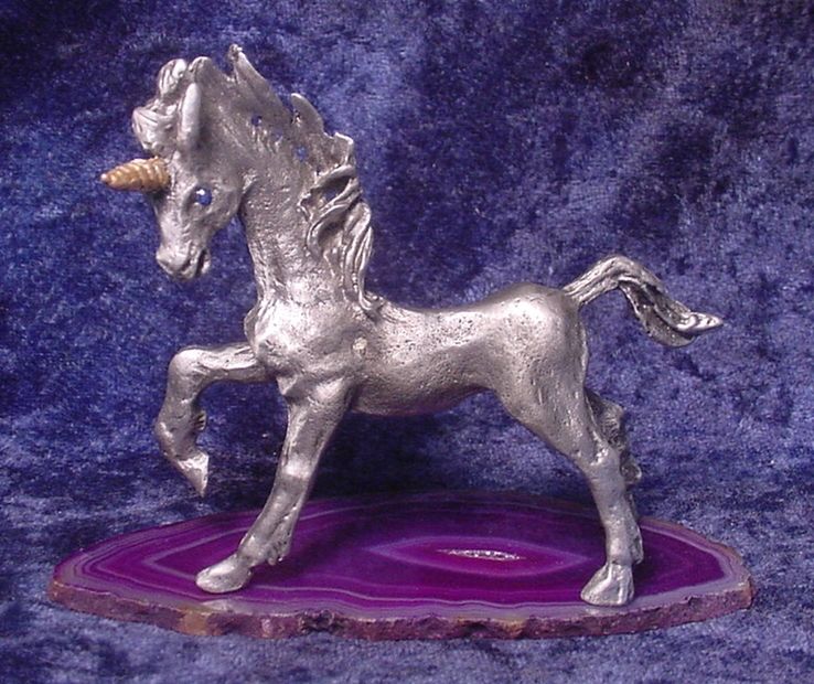 Pewter Unicorn and Pewter Pegasus Figurines