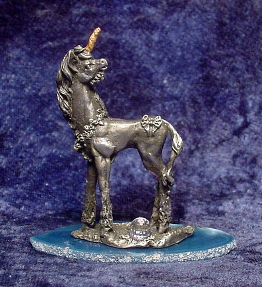 Pewter Unicorn and Pewter Pegasus Figurines