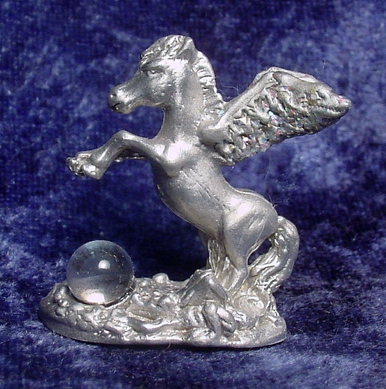 Pewter Unicorn and Pewter Pegasus Figurines