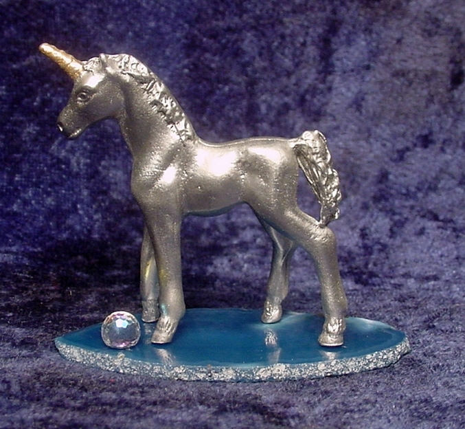 Pewter Unicorn and Pewter Pegasus Figurines