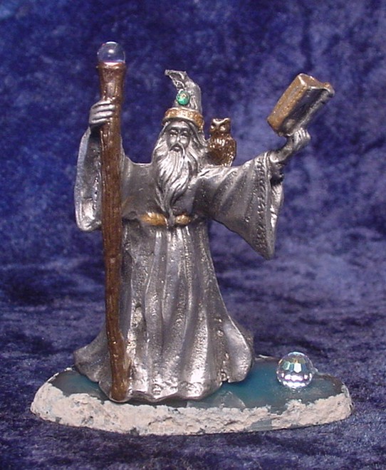 Pewter Wizard, Sorceress, and Witch Figurines