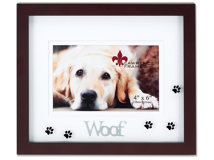 Lawrence Walnut Shadow Box Dog Photo Frame For 4x6