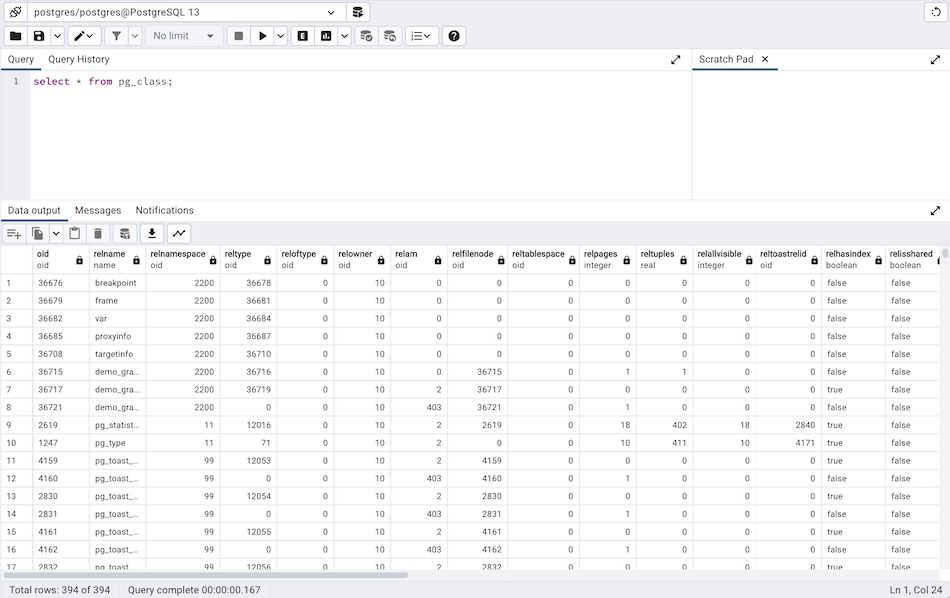 Query Tool — pgAdmin 4 7.8 documentation