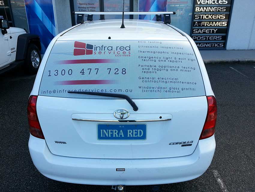 See through window signs One Way Vision Perth Graphics Centre
