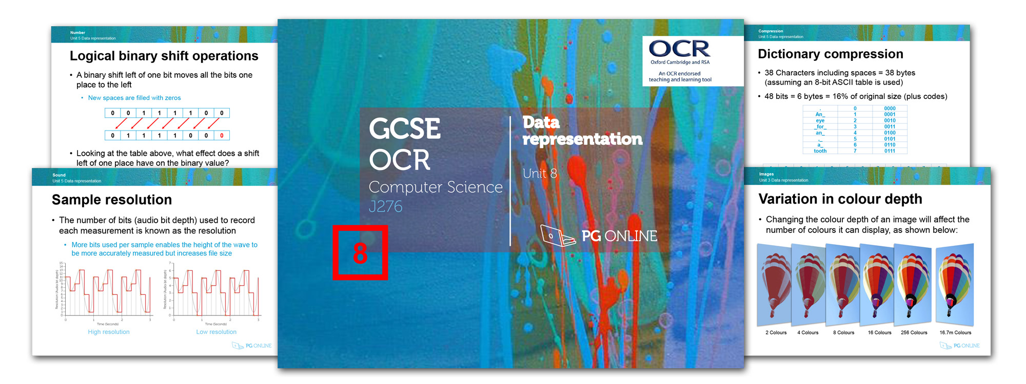 Resources > Computer Science > Gcse Ocr > Unit 8 Data Representation PG Online