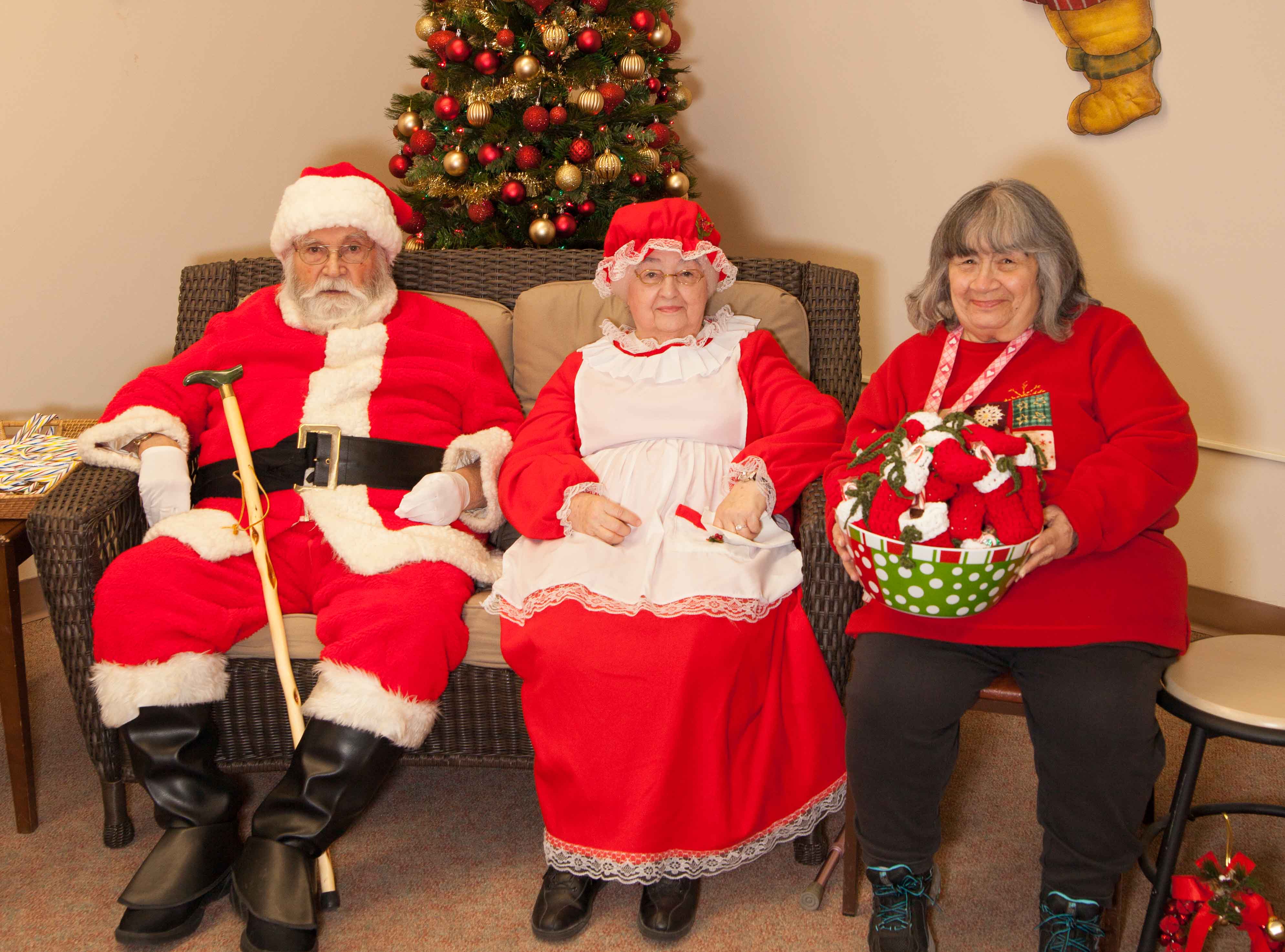 Lakeview Towers Plattsburgh Christmas Party Domestic Violence 2023 Plattsburgh Housing Authority Santa and Mrs. Claus visit Lakeview Towers