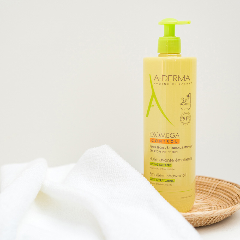 ADerma Exomega Control Emollient Shower Oil Έλαιο Καθαρισμού Για