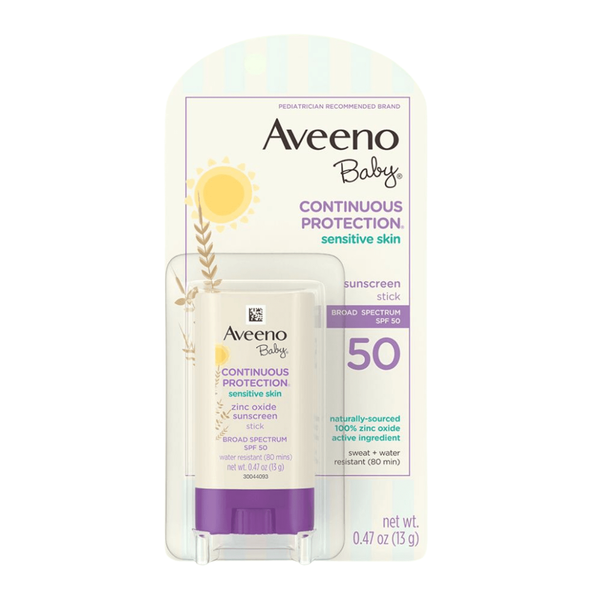 Aveeno Baby Zinc Oxide Mineral Sunscreen Lotion, SPF 50, X