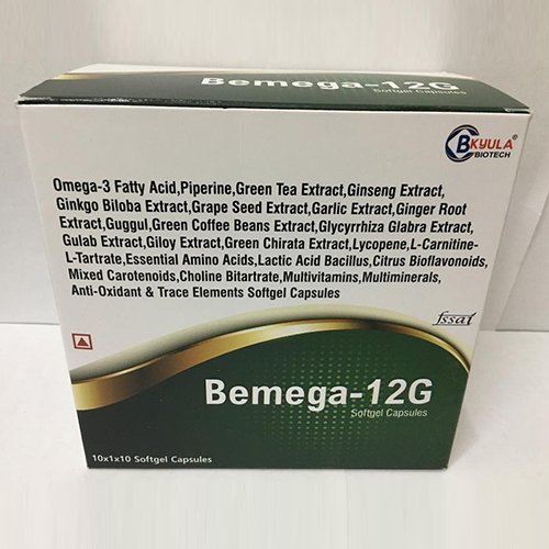 Bemega 12G Omega3 Fatty Acid, Piperine, Green Tea Extract, Ginseng