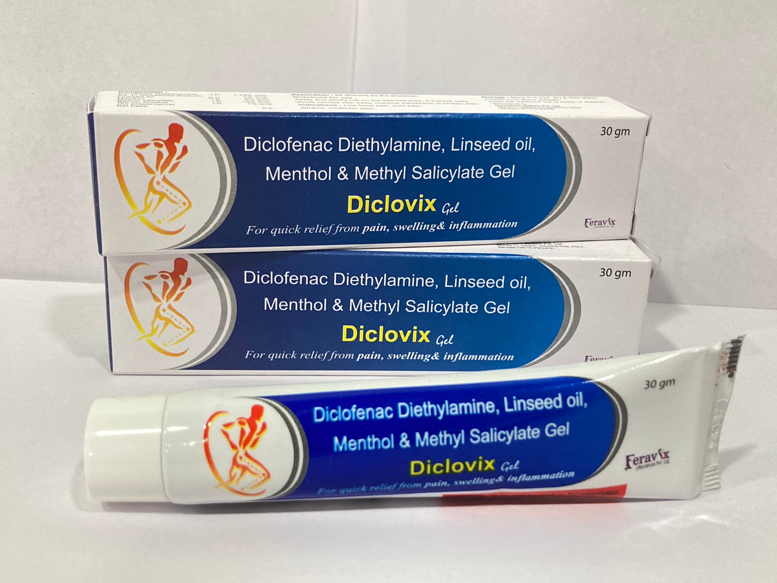DICLOVIX Gel DICLOFENAC SODIUM BP/IP 1 W/W, METHYL SALICYLATE IP 10