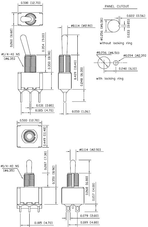 Phaseda LLC - MS-series Miniature Toggle switches
