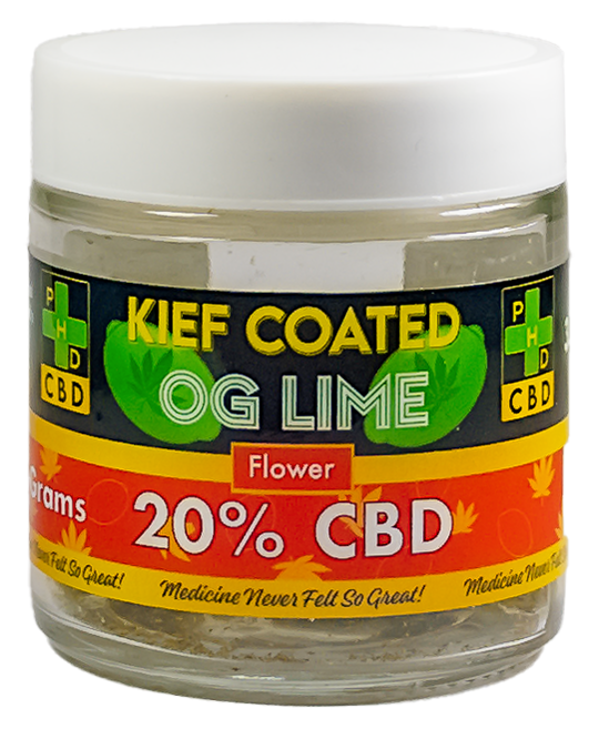OG Lime Kief Coated Flower PHDHemp