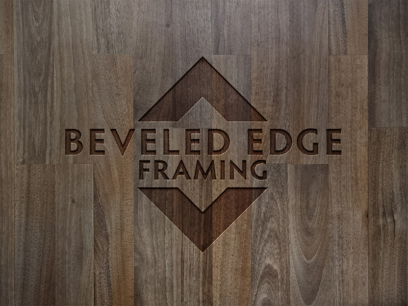 Beveled Edge Framing Logo Phete First Graphics