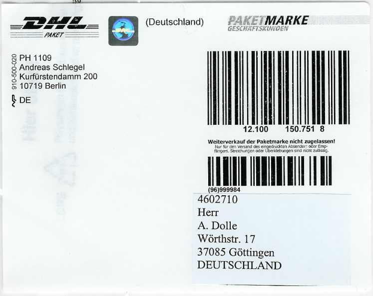 Deutsche Post Retourenschein Ausdrucken Größte Paketaufkleber