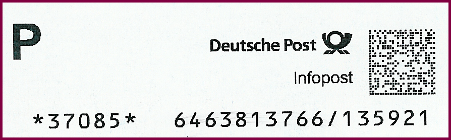Deutsche post infopost Bürozubehör