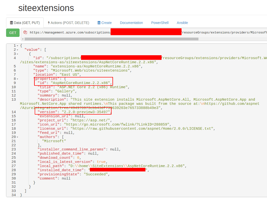 Applying Azure App Service extensions with ARM • Jamie Phillips