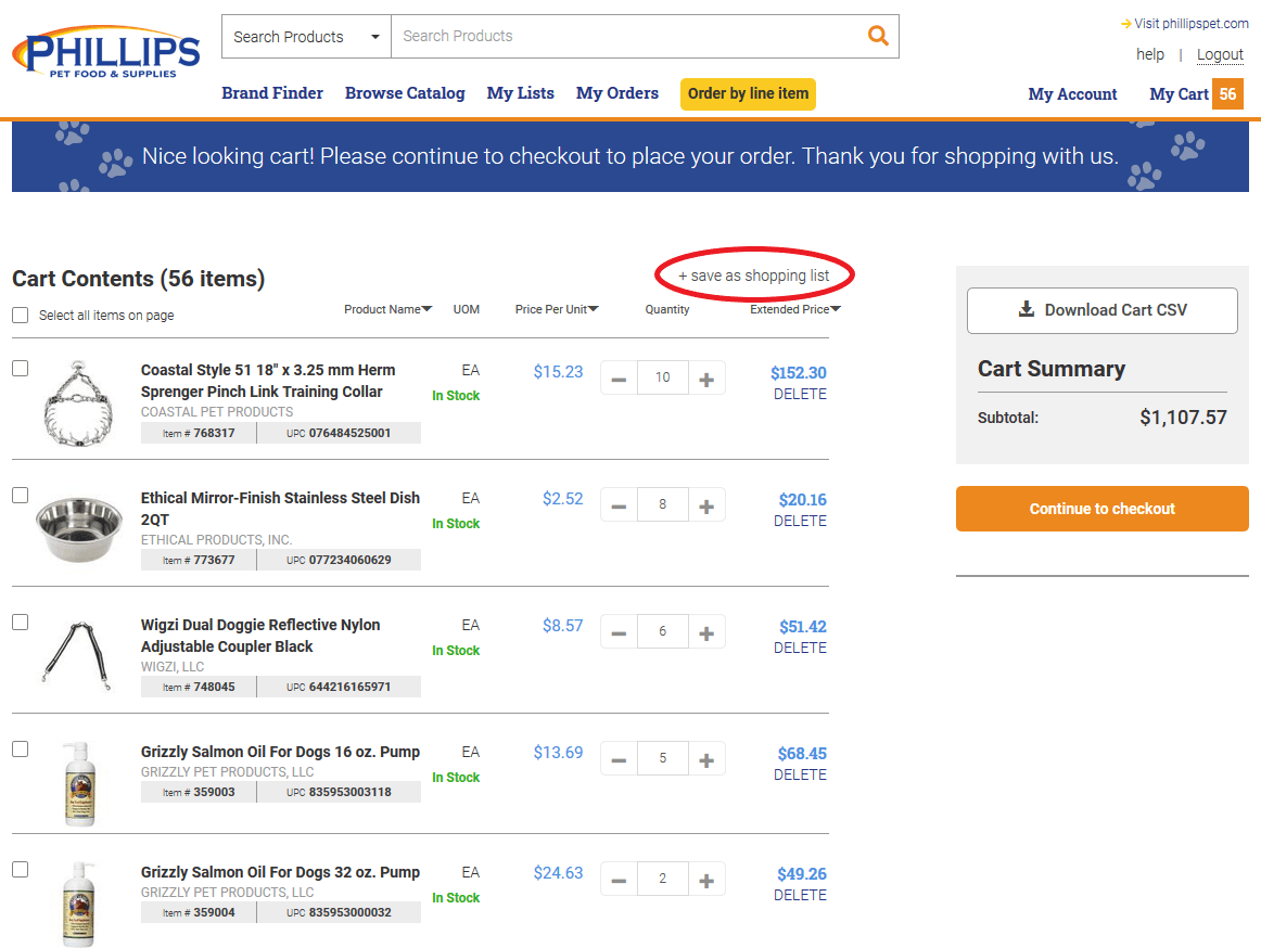 savelist Phillips Pet Food & Supplies