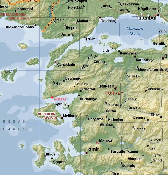 Assos Türkei Landkarte Assos