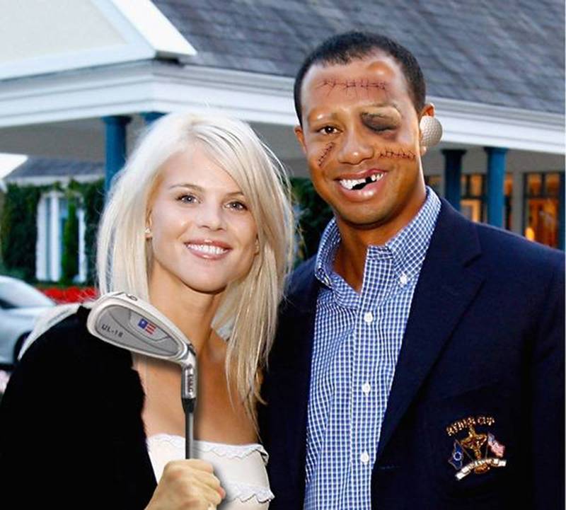 Official Tiger Woods Family Christmas Portrait Phil's Stock World