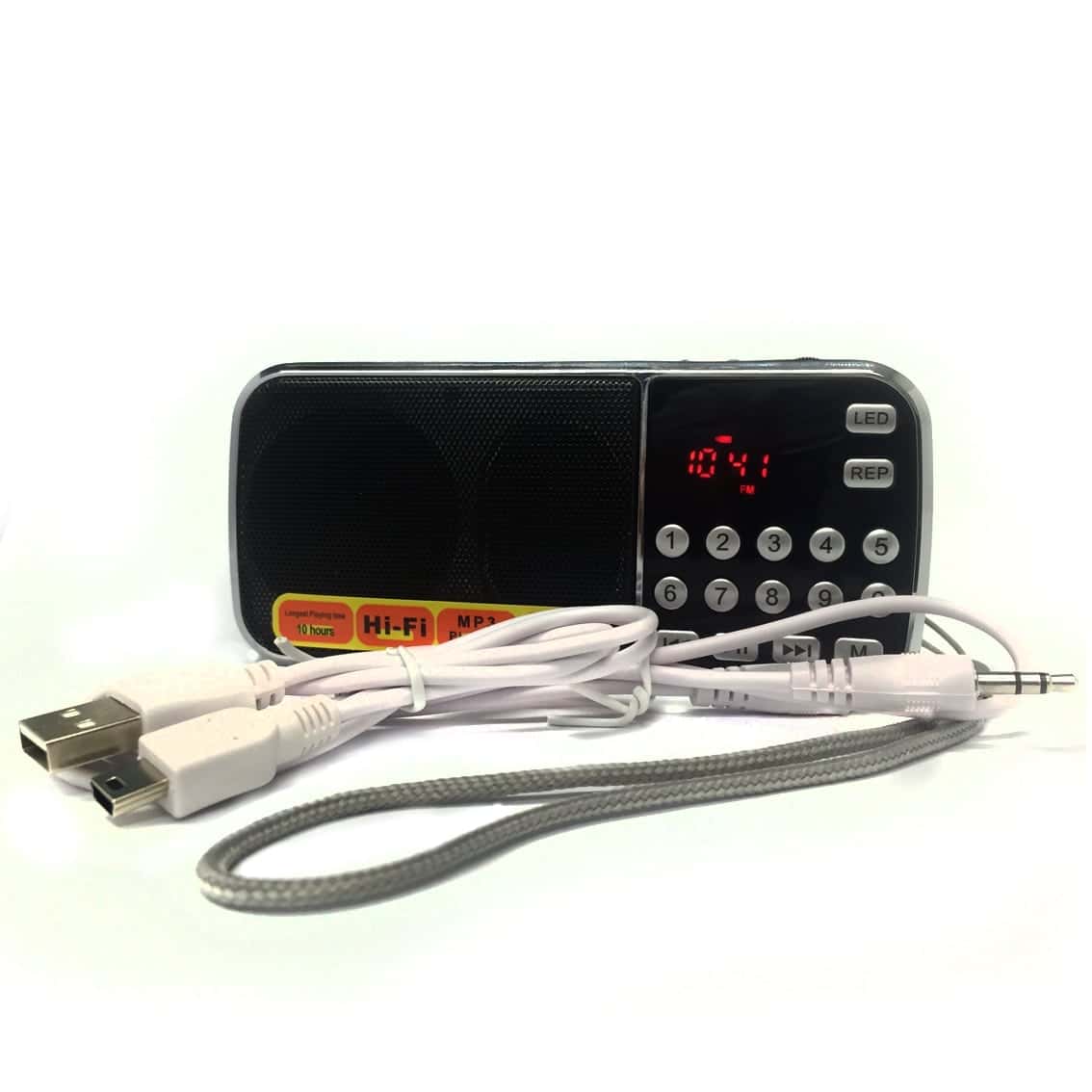AM FM Portable Pocket Radio with USB MP3 Player 10 Hour Rechargeable