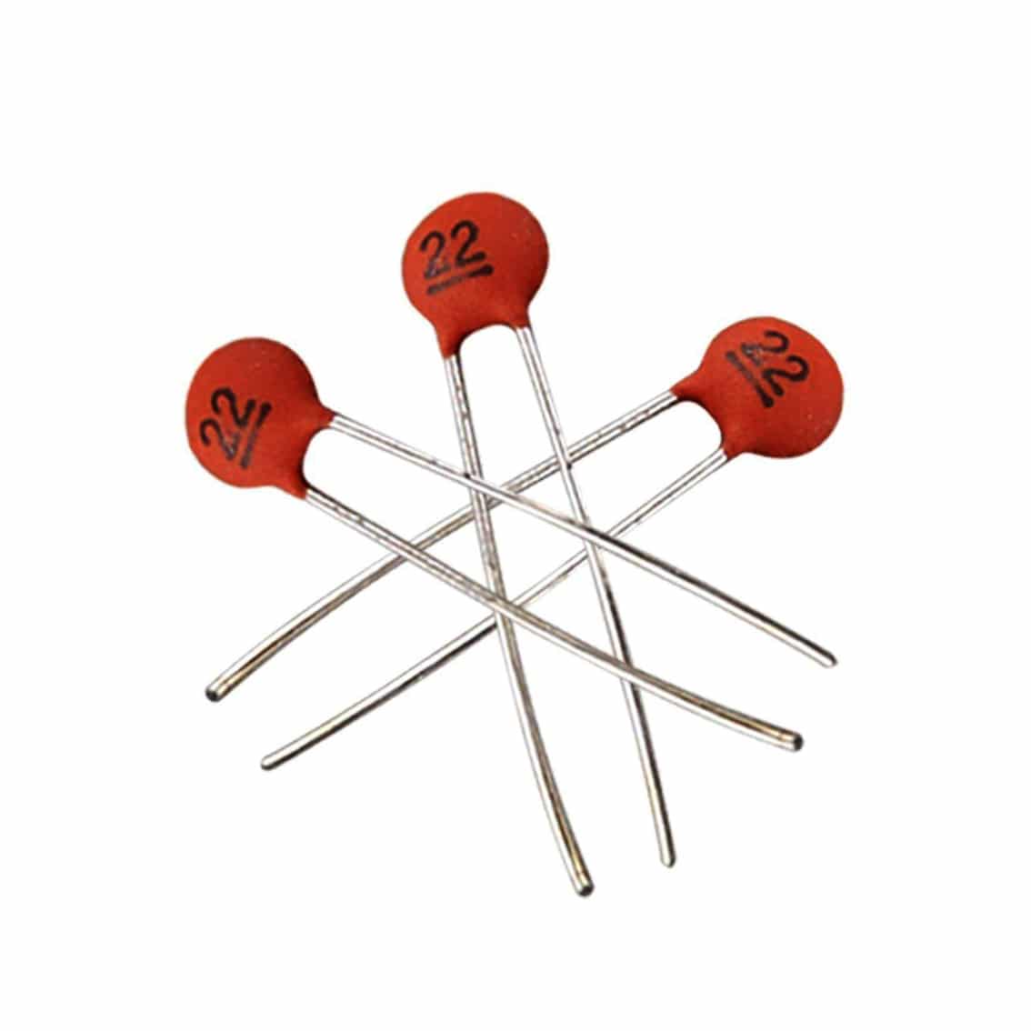 25V 22pF Ceramic Capacitor Pack of 50 Phipps Electronics