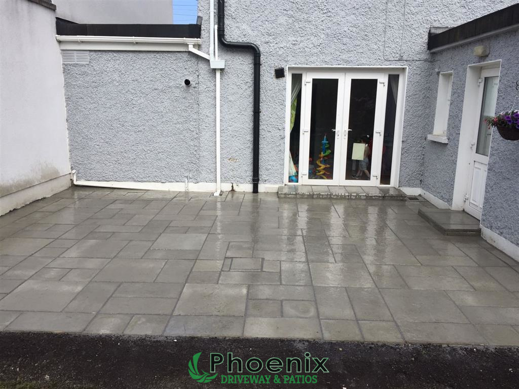 Patio Installed With Cambridge Antique Grey in D7, Dublin Phoenix