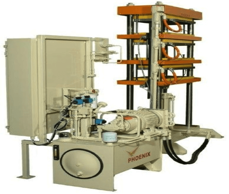 25 Ton Four Column UpActing Hydraulic with Heated Platens Phoenix