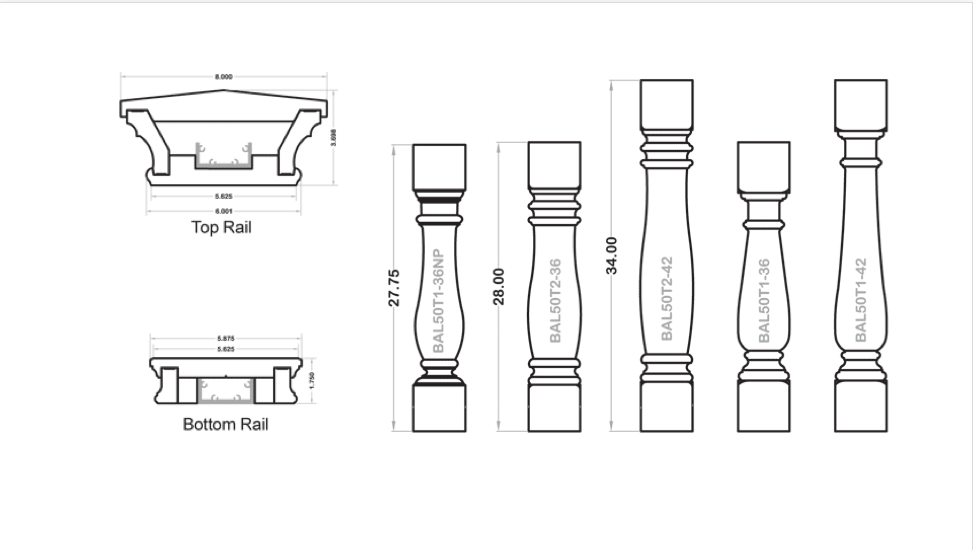 Phoenix Cellular PVC Railings Looks Like Wood With Greater Durability