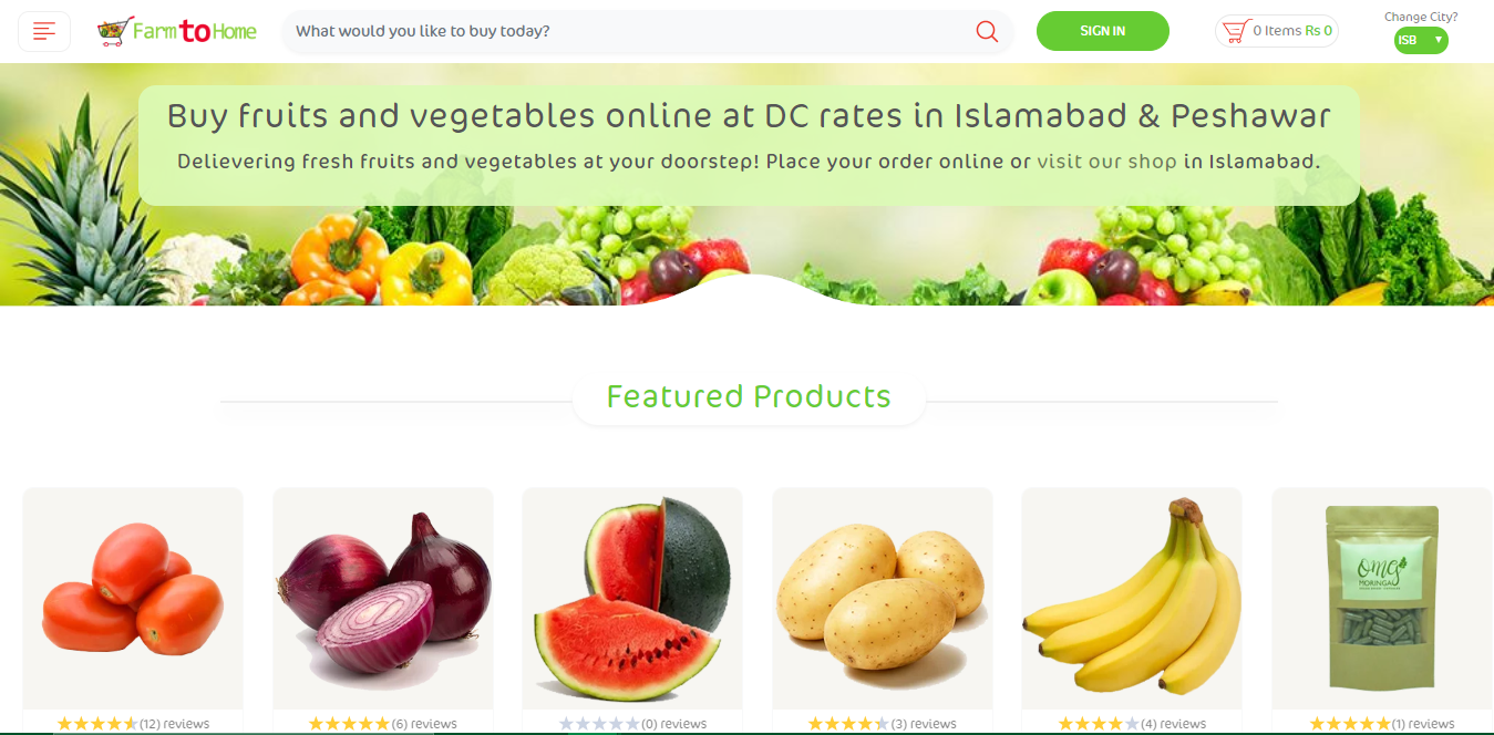 Farm To Home Safe Online Fruit And Vegetables Shopping App
