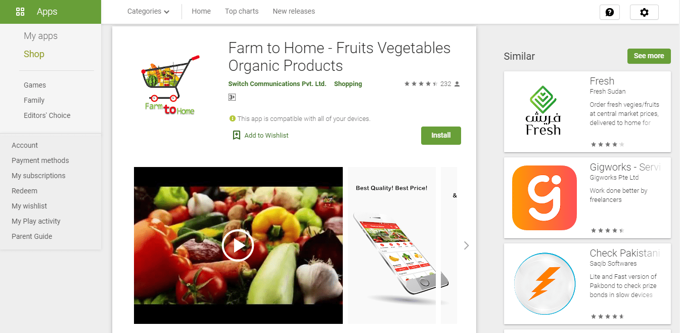 Farm To Home Safe Online Fruit And Vegetables Shopping App