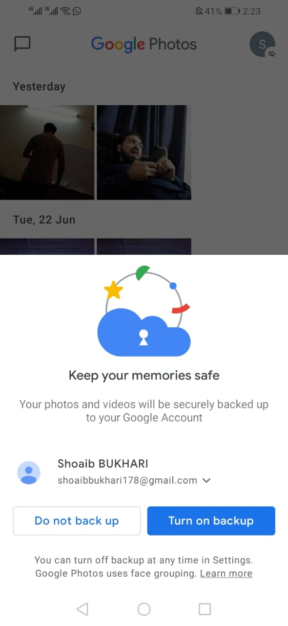Migrate data from one phone to another