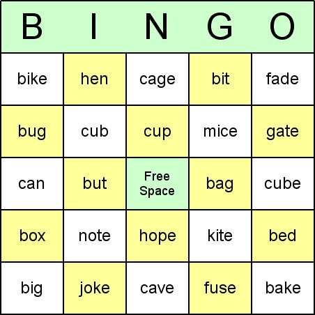 Rhyming Phonics Bingo Cards For Teachers And Parents