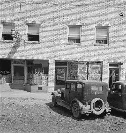 On main street, a new town, Tulelake, Siskiyou County, California, 1939