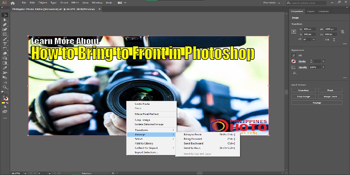 How to Put Text behind an Object in Philippines Photo Editor