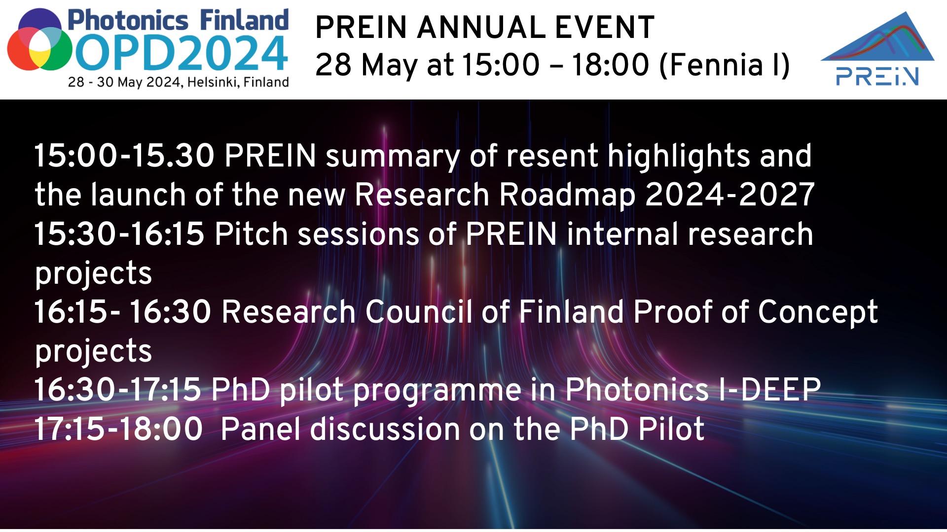 PREIN Annual Event Optics and photonics days 2024