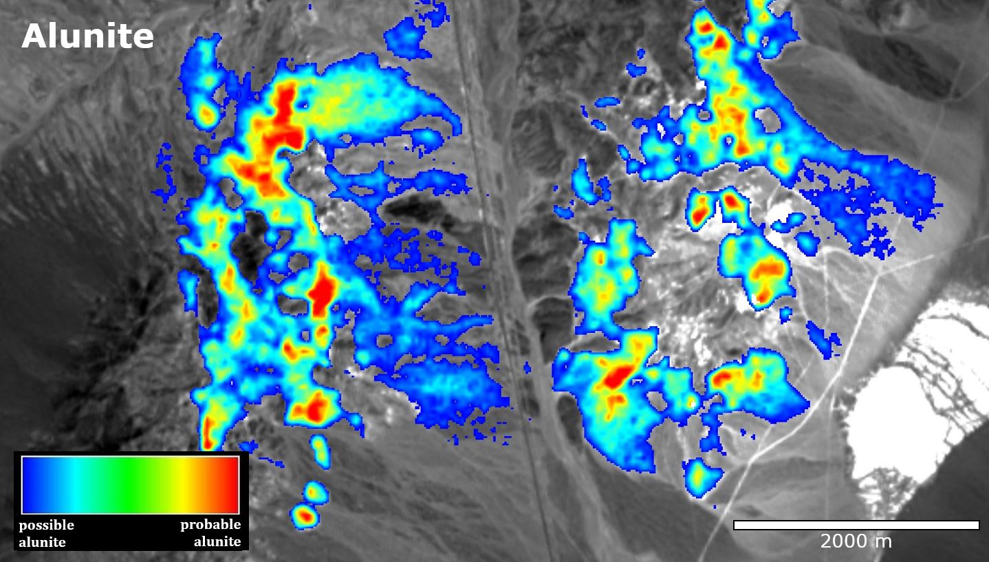 Geological alternation mapping for exploration with Aster satellite data
