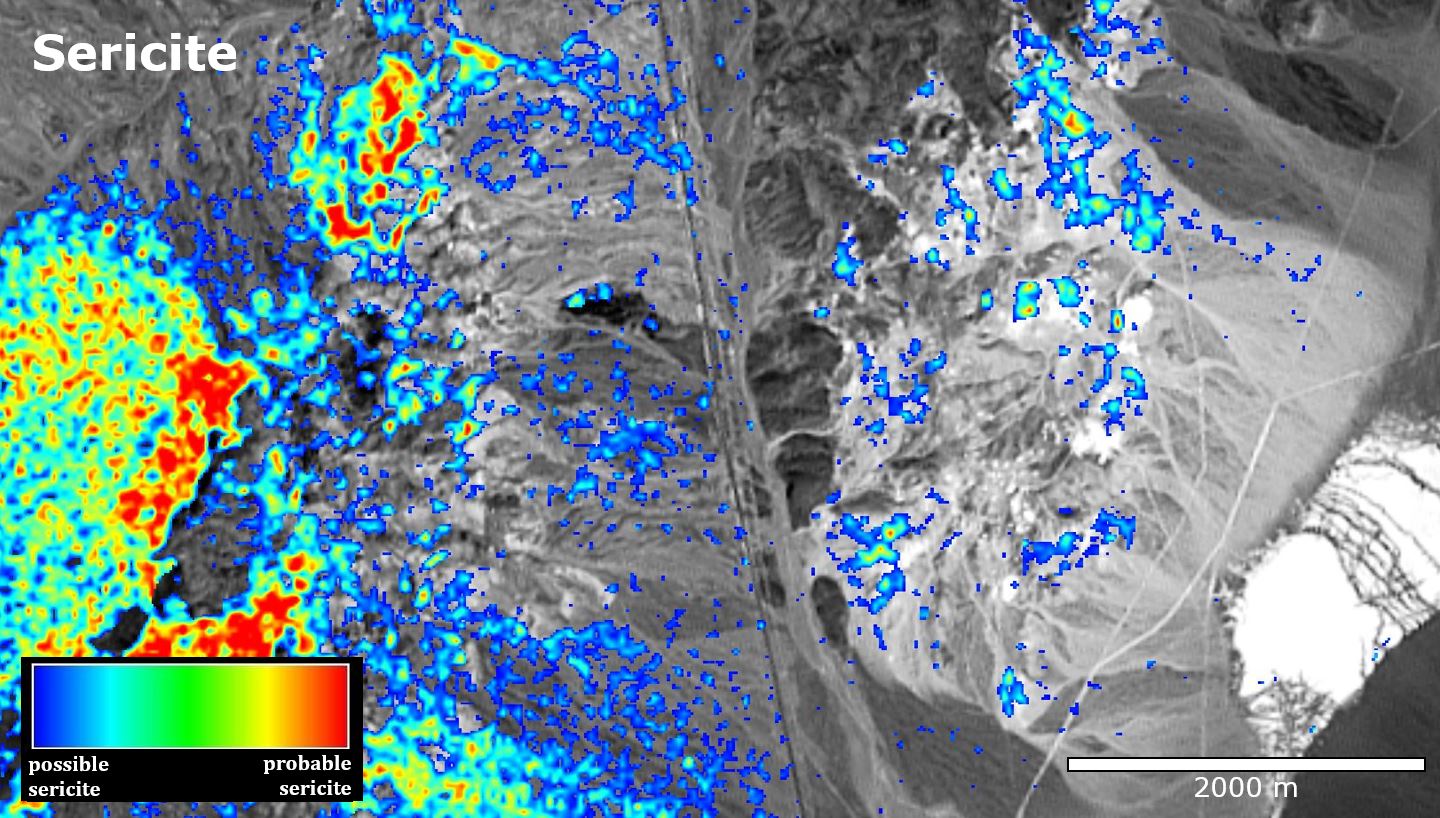 Geological alternation mapping for exploration with Aster satellite data