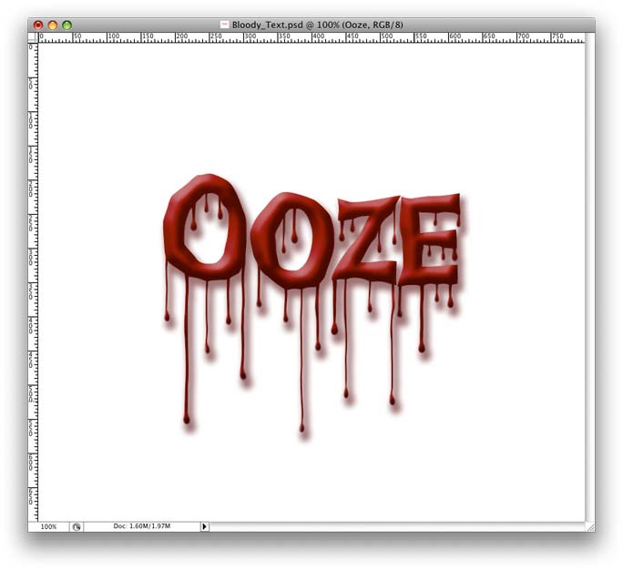 Tutorial Dripping Blood Text Effect