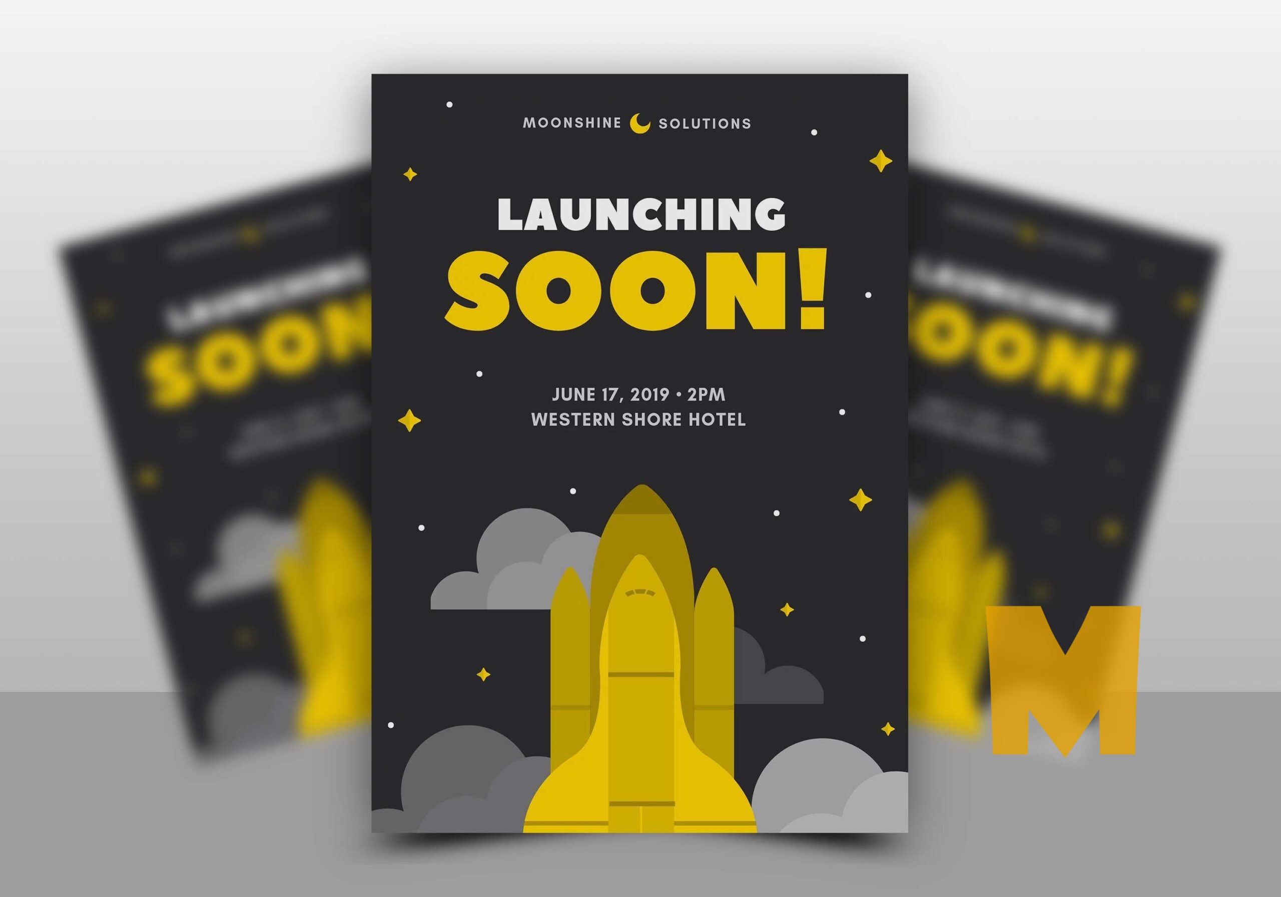 Free Coming Soon Flyer Mockup