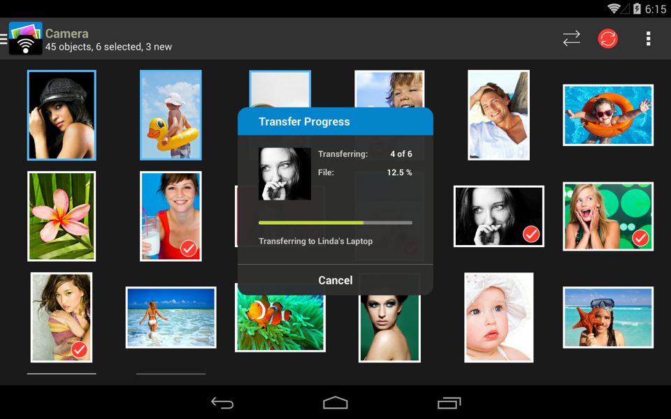 How to transfer from my tablet to a Windows PC? PhotoSync